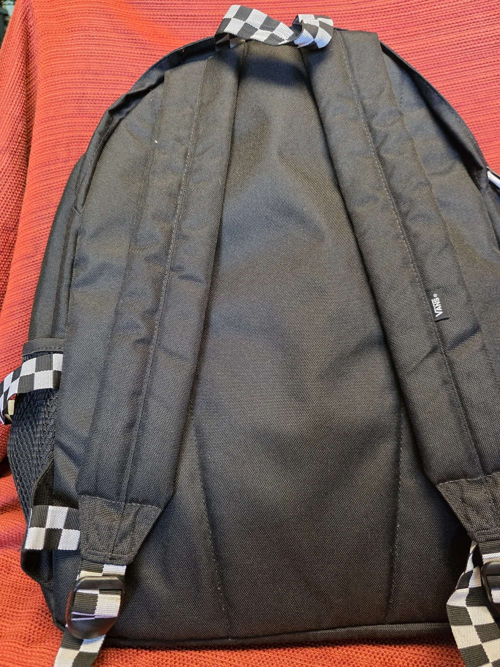 Vans Black Backpack with White Logo